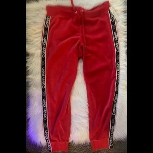 Calvin KLIEN suede brand pants